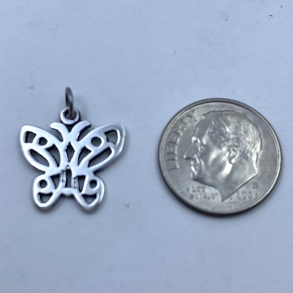 James Avery RETIRED Sterling LACE BUTTERFLY Pend - Picture 4 of 4
